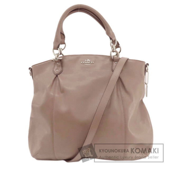COACH コーチ F33771 ロゴ 2WAY トートバッグ レザー レディース