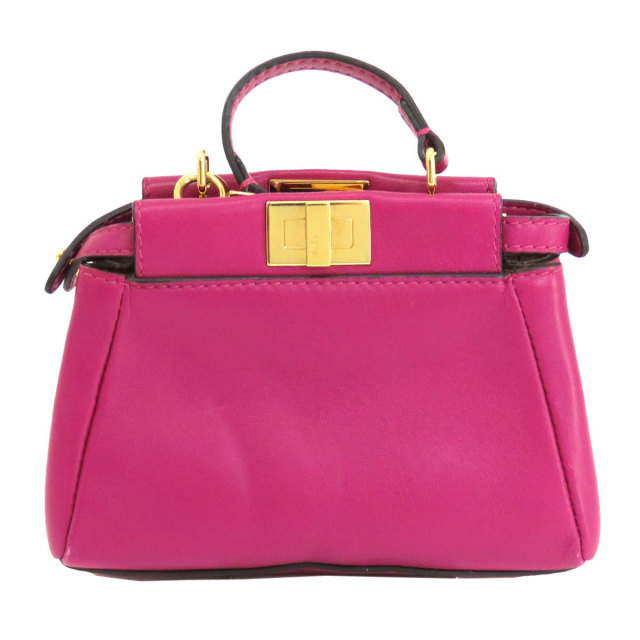 FENDI フェンディ マイクロピーカブー 2WAY ハンドバッグ カーフ 