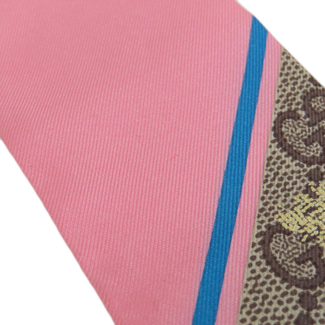 GUCCI グッチ GG柄 ビー シルクネックボウ スカーフ シルク レディース 