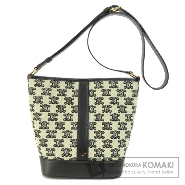 CELINE セリーヌ マカダム柄 ショルダーバッグ キャンバス レディース  