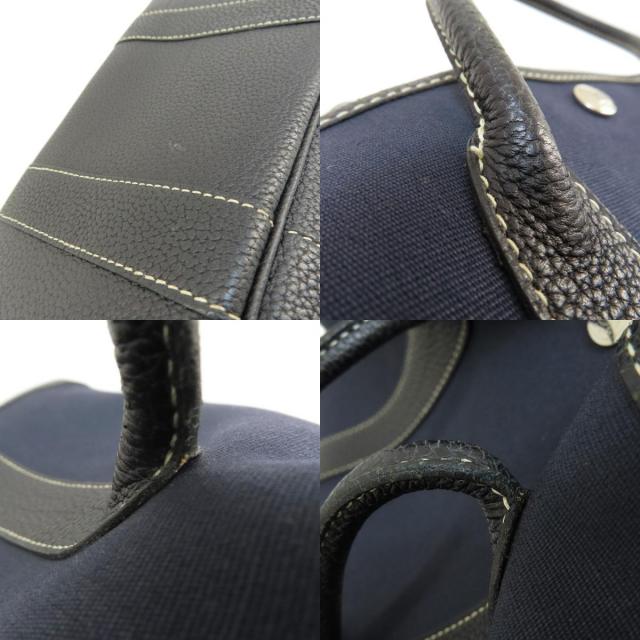 HERMES エルメス ガーデンパーティーTPM ネイビー シルバー金具 トート  