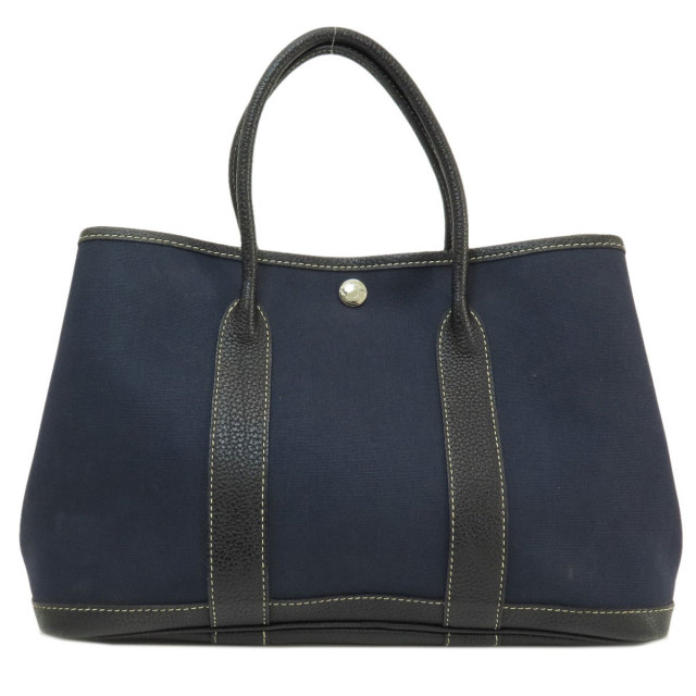 HERMES エルメス ガーデンパーティーTPM ネイビー シルバー金具 トート 