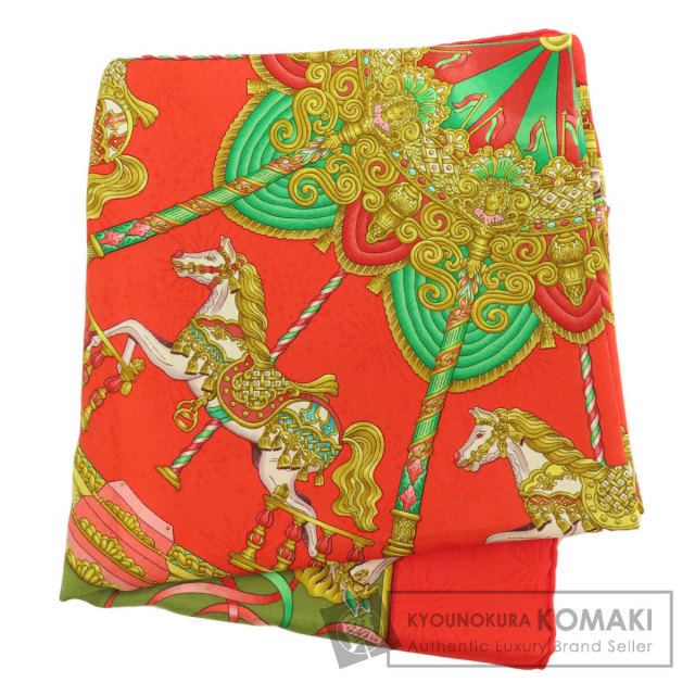 エルメス HERMES カレ90 シルク スカーフ シルク イエロー