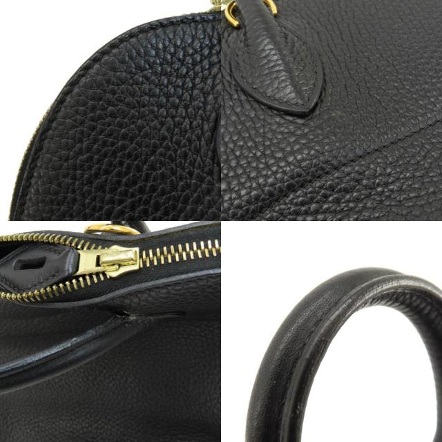 HERMES エルメス ボリード31 黒 ブラック ゴールド金具