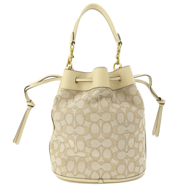 COACH コーチ C3853 シグネチャー 巾着 ショルダーバッグ キャンバス 