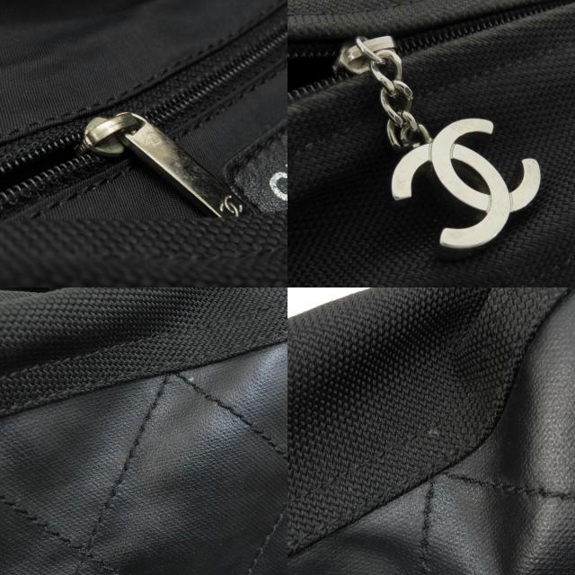 CHANEL シャネル パリビアリッツ シルバー金具 ハンドバッグ コーティングキャンバス レディース
