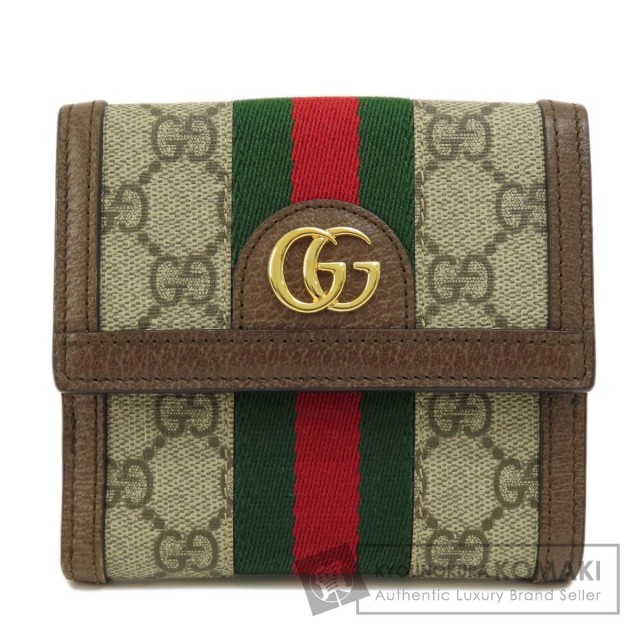 GUCCI グッチ 523173 オフィディア GG フレンチフラップウォレット 二  