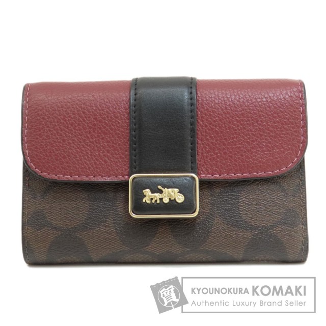 新品 COACH 二つ折財布 コーチ ホース 馬車 シグネチャー COACH コーチ CC060 シグネチャー 二つ折り財布（小銭入れあり