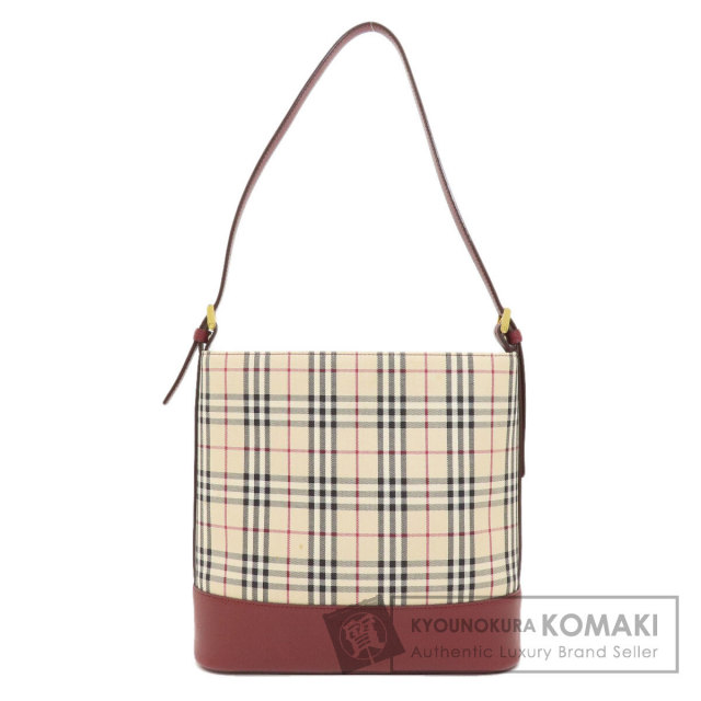BURBERRY バーバリー ノバチェック ハンドバッグ キャンバス/レザー  