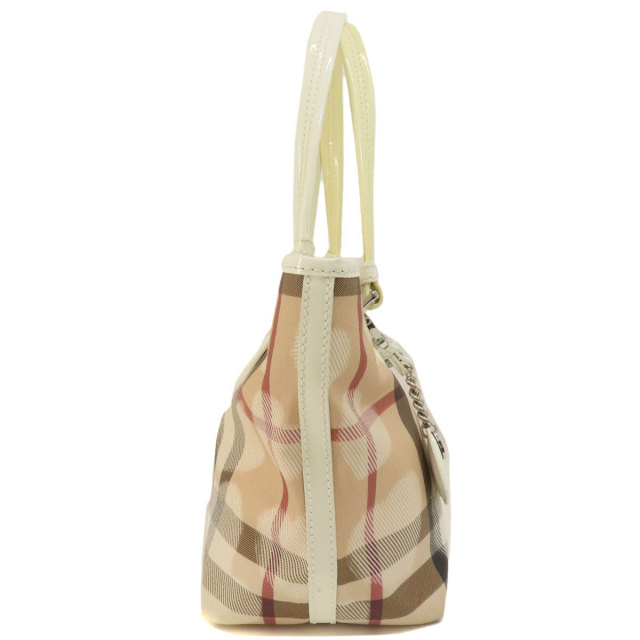BURBERRY バーバリー ノバチェック ハートモチーフ トートバッグ PVC  