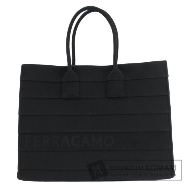 Salvatore Ferragamo☆ロゴ コットン トート ハンドバッグ Salvatore Ferragamo サルヴァトーレフェラガモ ロゴ シンプル