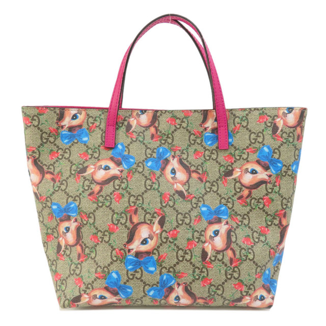 GUCCI グッチ 410812 チルドレンズ バンビ GG柄 ハンドバッグ PVC 