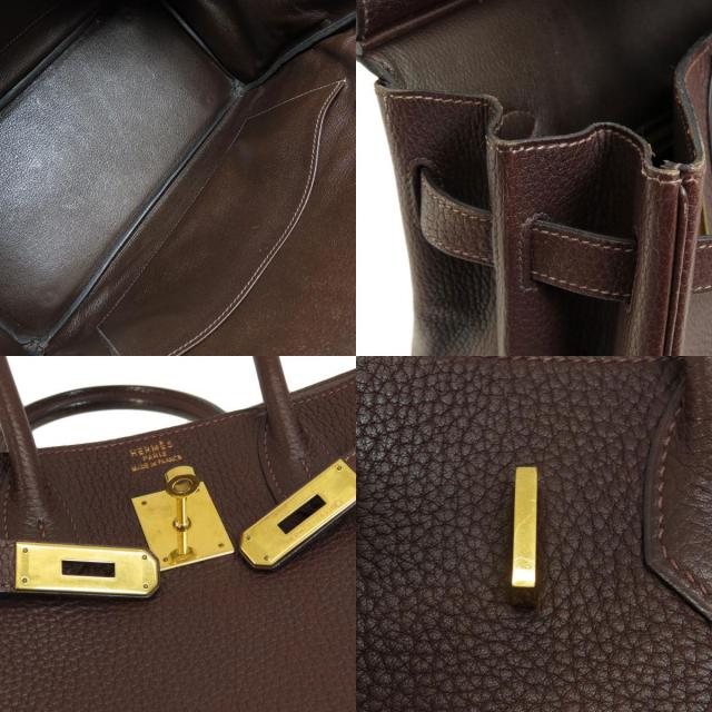 HERMES エルメス バーキン30 ブラウン ゴールド金具 ハンドバッグ