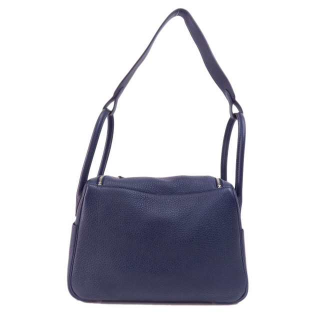 HERMES エルメス リンディ26 ブルーニュイ シルバー金具 ハンドバッグ