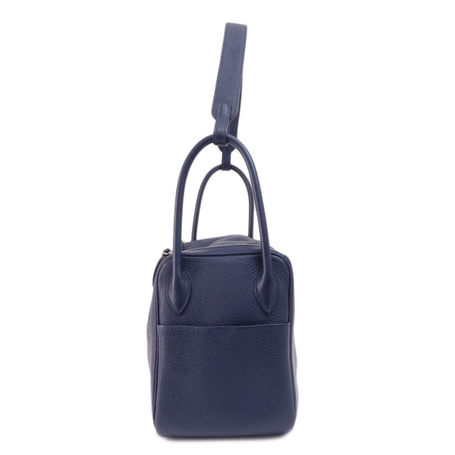 HERMES エルメス リンディ26 ブルーニュイ シルバー金具 ハンドバッグ