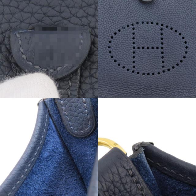 【HERMES】エヴリンTPM/ブルー系/ゴールド金具 HERMES エルメス エブリンTPM ブルーニュイ ゴールド金具