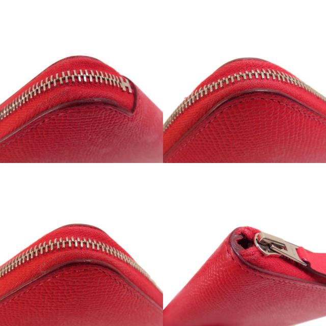 HERMES エルメス アザップロング レッド シルバー金具 長財布（小銭  