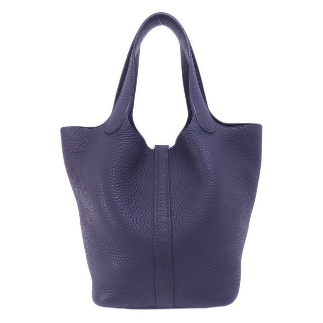 HERMES エルメス ピコタンロックPM ネイビー シルバー金具 