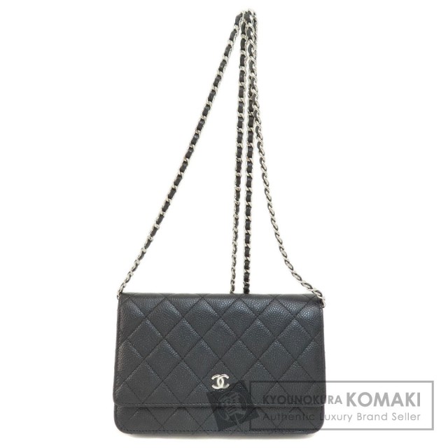 CHANEL シャネル チェーンウォレット マトラッセ シルバー金具 長財布  