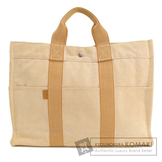 HERMES エルメス ニューフールトゥMM トートバッグ キャンバス レディース 