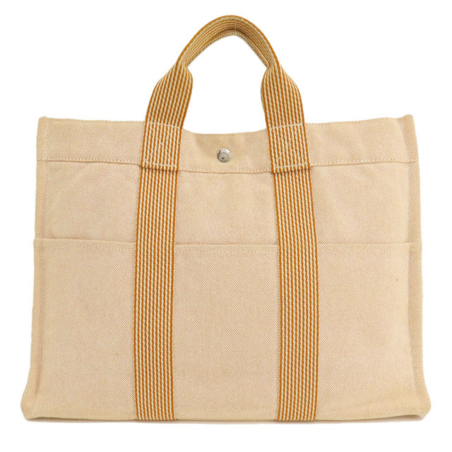 HERMES エルメス ニューフールトゥMM トートバッグ キャンバス レディース