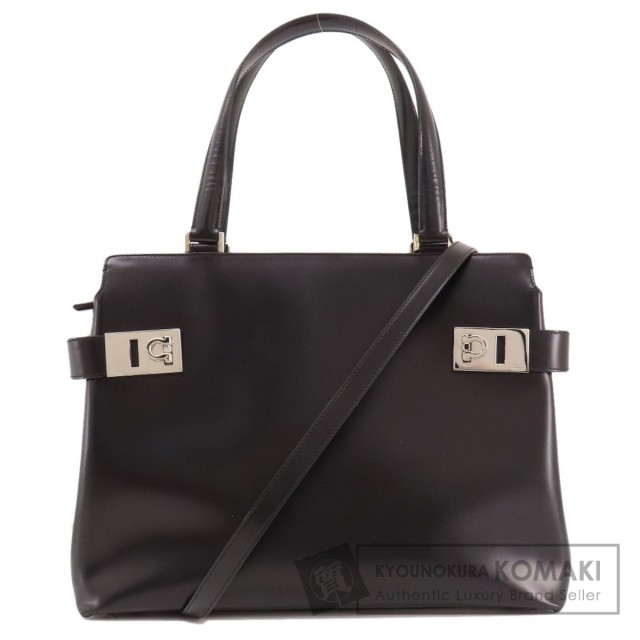 Salvatore Ferragamo ハンドバッグ ガンチーニ金具 レザー 