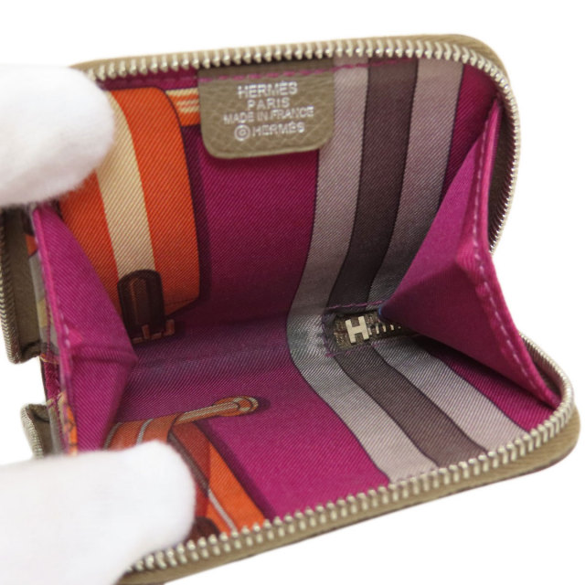 HERMES エルメス アザップ シルクインコンパクト エトープ エトゥープ  