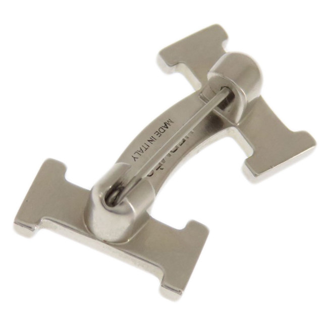 HERMES エルメス H スマイル ブローチ 金属製 レディース 