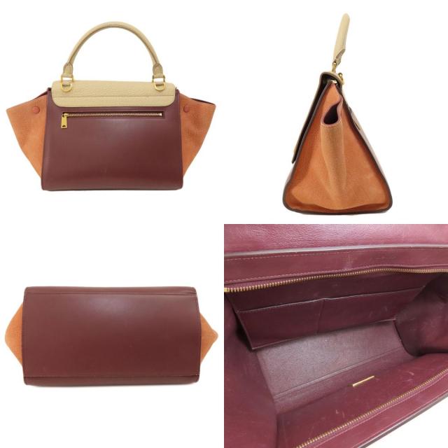 セリーヌ　トラペーズ レザー　スウェード 2wayハンドバッグ CELINE セリーヌ トラペーズ 2WAY ハンドバッグ レザー