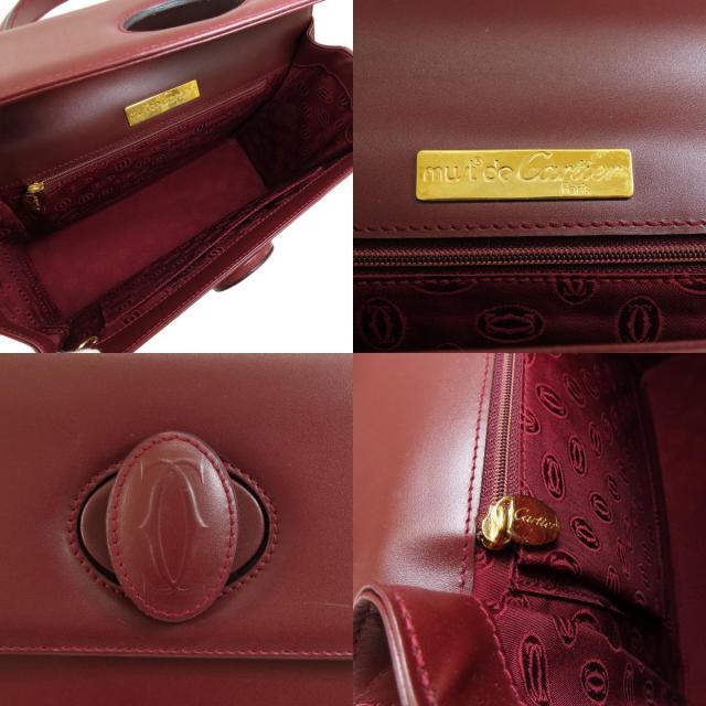 Cartier カルティエ サントス マストライン C ボルドー ゴールド金具 MUST DE CARTIER 未使用品 Cartier カルティエ マストライン
