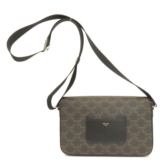 CELINE セリーヌ マカダム ショルダーバッグ PVC/レザー レディース