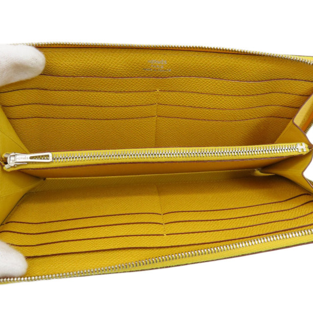 HERMES エルメス アザップシルクインロング イエロー シルバー金具 長 