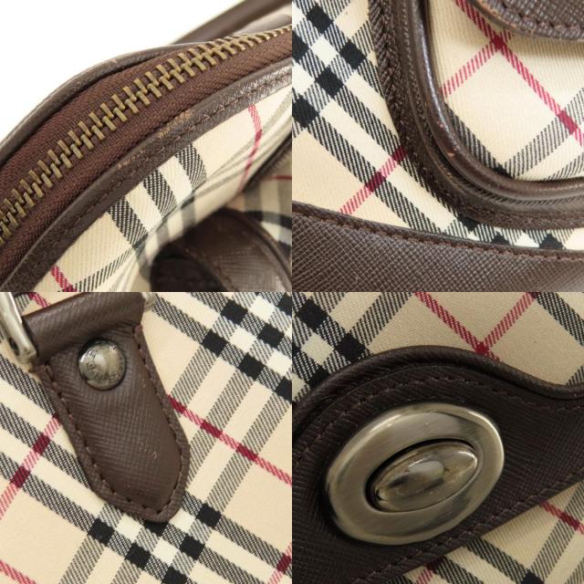 BURBERRY バーバリー ノバチェック ハンドバッグ キャンバス/レザー  