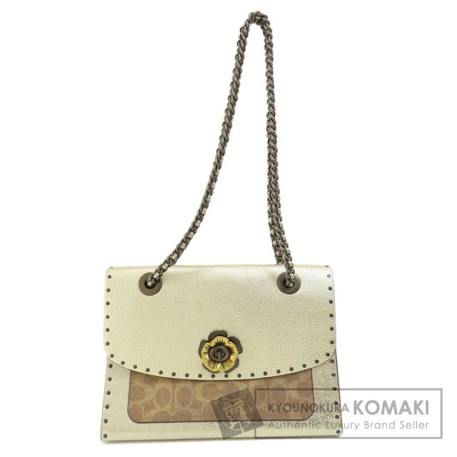 COACH コーチ 39679 チェーンショルダー シグネチャー パーカー  