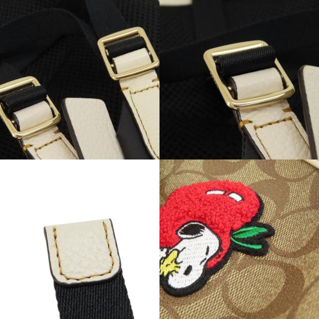 COACH　ピーナッツのリュック C4115 Coach Peanuts Snoopy Backpack Brown Patch C4115 Outlet