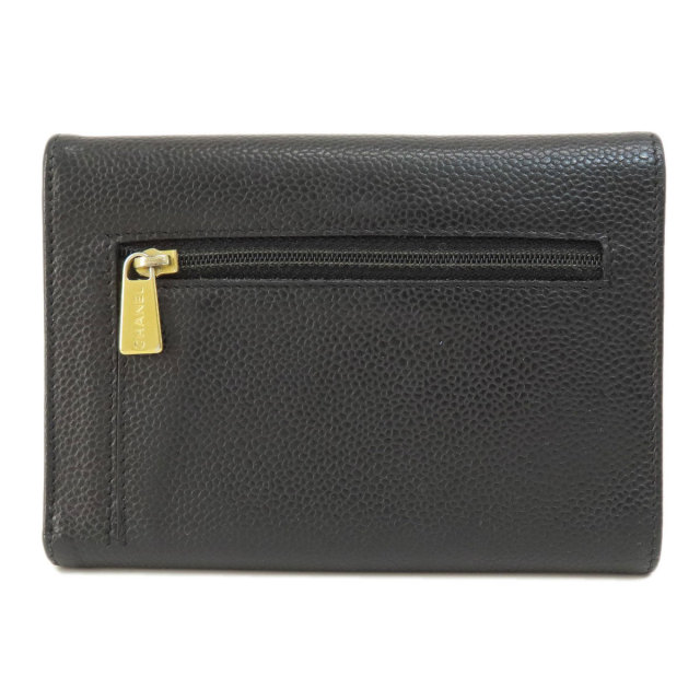 CHANEL シャネル ココマーク 二つ折り財布（小銭入れあり） キャビア  