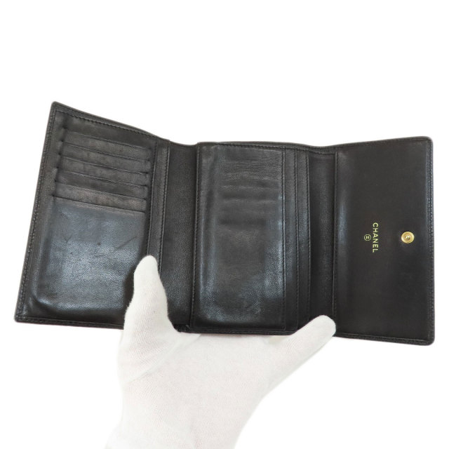 CHANEL シャネル ココマーク 二つ折り財布（小銭入れあり） キャビア  