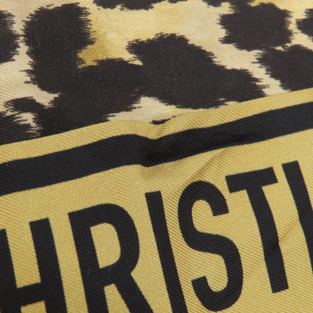 Christian Dior シルクスカーフ レオパード柄 クリスチャン ディオール シルクスカーフ レオパード ヒョウ柄