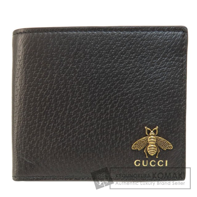 GUCCI グッチ 522915 アニマリエ レザー コインウォレット メタル ビー  