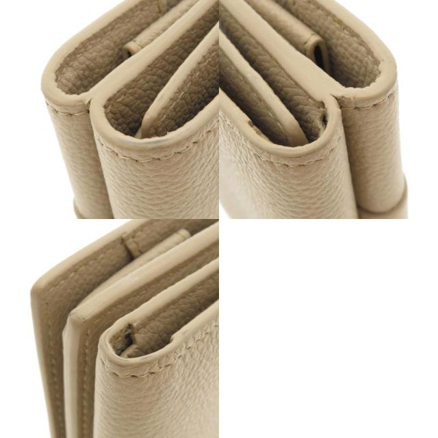 サンローラン SAINT LAURENT 二つ折り財布 レザー ベージュ メンズ  