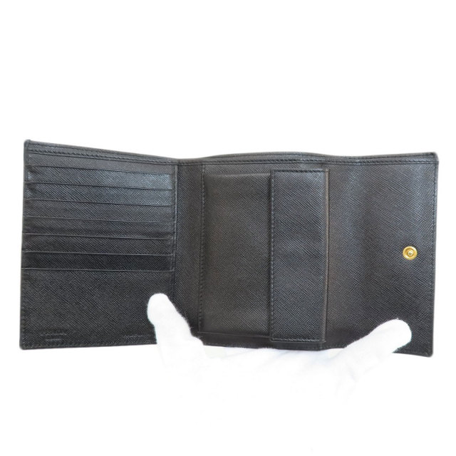 PRADA プラダ 1M0170 ロゴ金具 二つ折り財布（小銭入れあり
