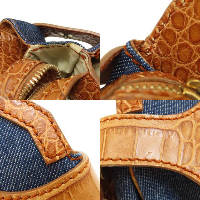 トッズ デニム レザー ハンドバッグ TOD'S トッズ インディゴデニム×レザー 2WAY ハンドバッグ