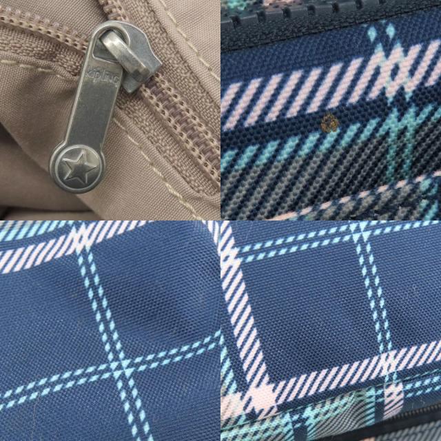 Kipling キプリング チェック柄 ショルダーバッグ キャンバス