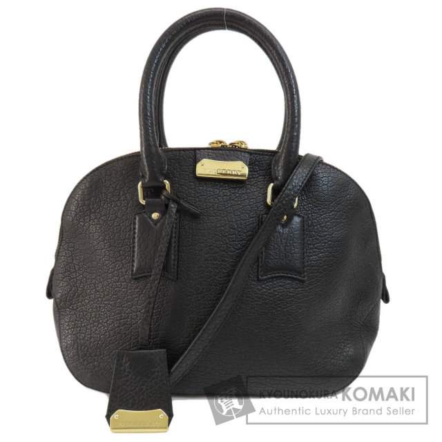 BURBERRY バーバリー ロゴ 2WAY トートバッグ レザー レディース