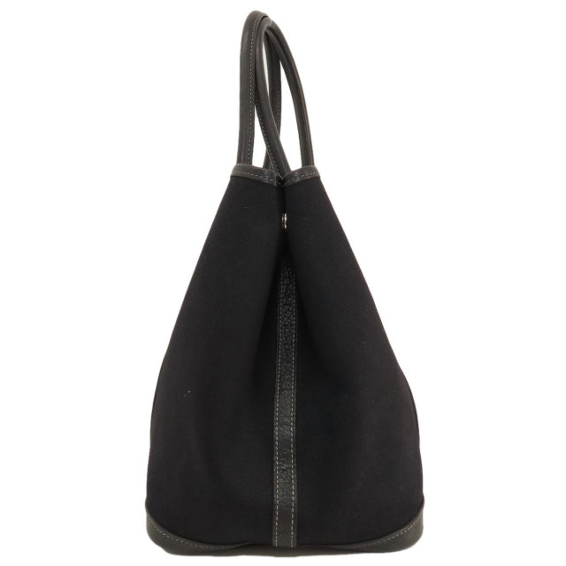 HERMES エルメス ガーデンパーティPM 黒 ブラック シルバー金具 トート 