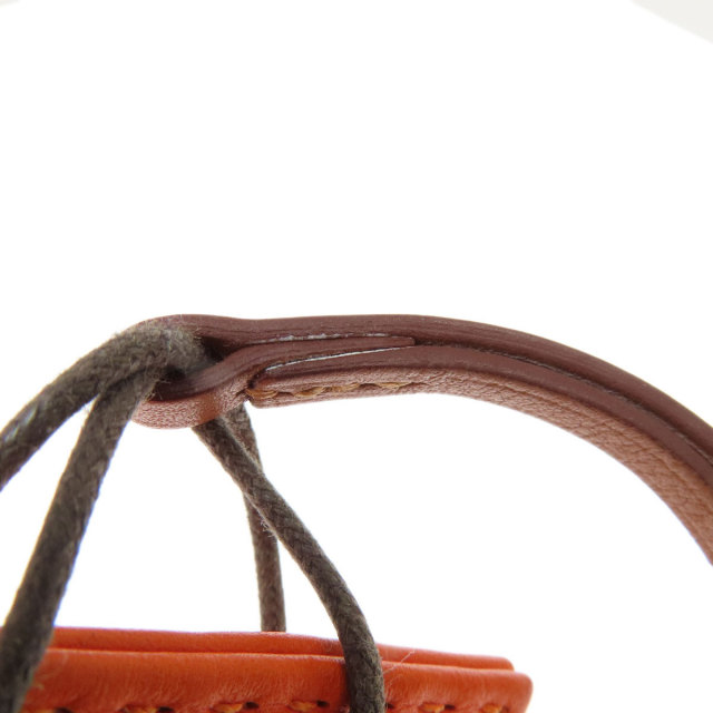 HERMES エルメス バックチャーム サックオランジュ フー キーホルダー  