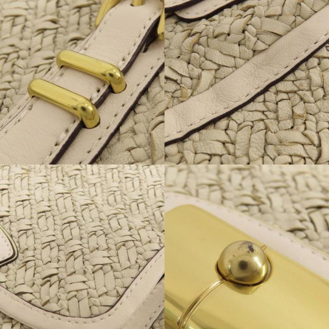 COACH コーチ 19341 編み込み トートバッグ レザー レディース
