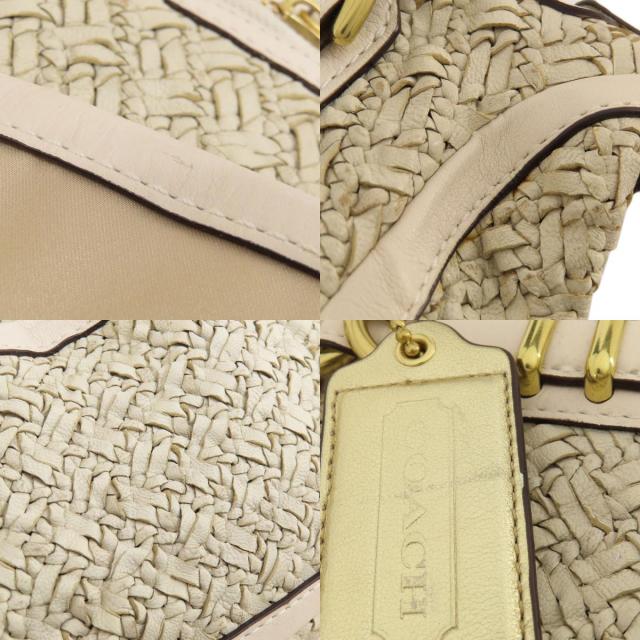 COACH コーチ 19341 編み込み トートバッグ レザー レディース
