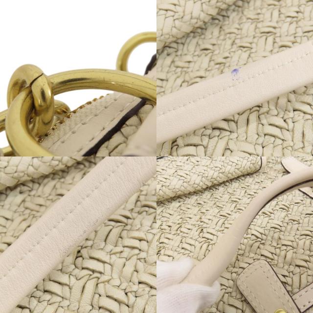 COACH コーチ 19341 編み込み トートバッグ レザー レディース