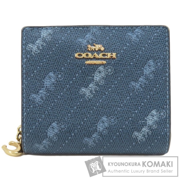 ★ COACH ★ ロゴ付き 折りたたみ財布【多色在庫】-1382- COACH ロゴパターン 二つ折り財布